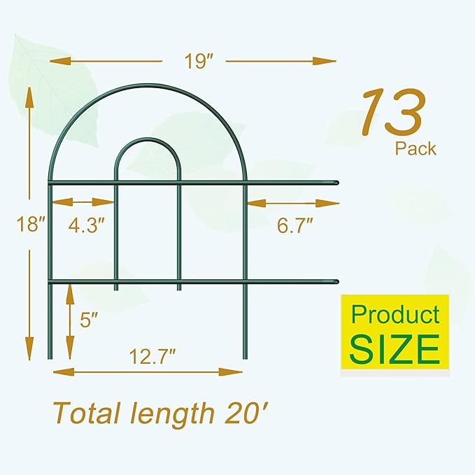 Decorative Garden Folding Border Fence, Metal Wire Edging Flower Fence Panel - Image 3
