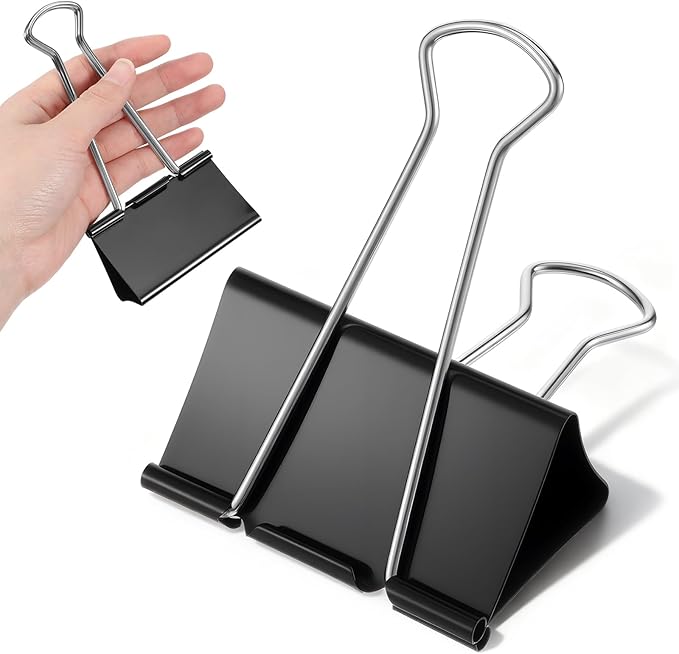 24 Pack Extra Large Binder Clips Jumbo Binder Clips 3 inch, Heavy Duty Paper by Unknown
