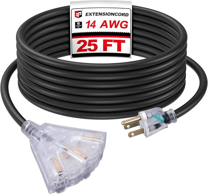 EP 25 Ft Lighted Outdoor Extension Cord by ENERGYPRO