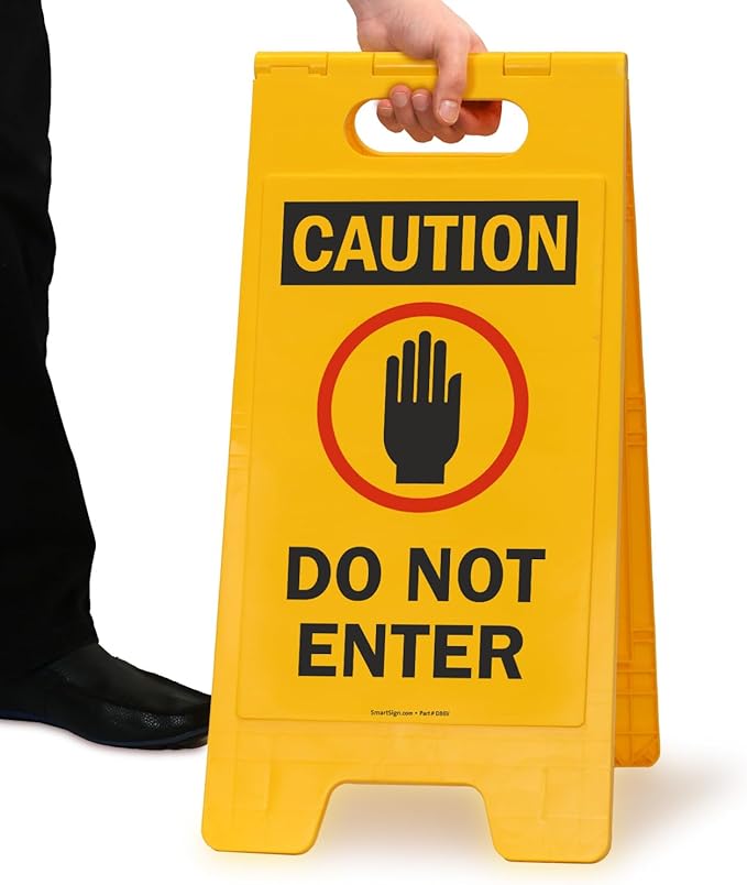 SmartSign Folding Floor Sign, Legend "Do Not Enter" - Image 7