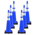 6 Pack 36 Inch Blue Heavy Duty PVC Cones by OranclUS