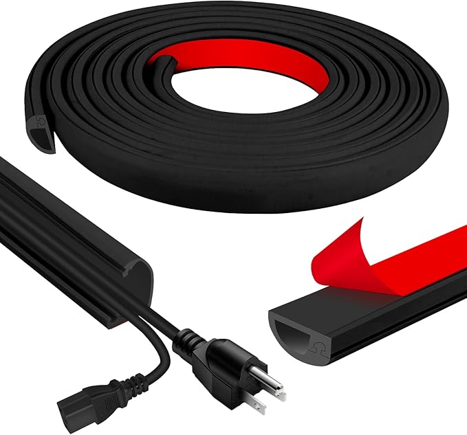 Cord Wall Cover, 118in Self-Adhesive Wire Covers by JAHOMFAI