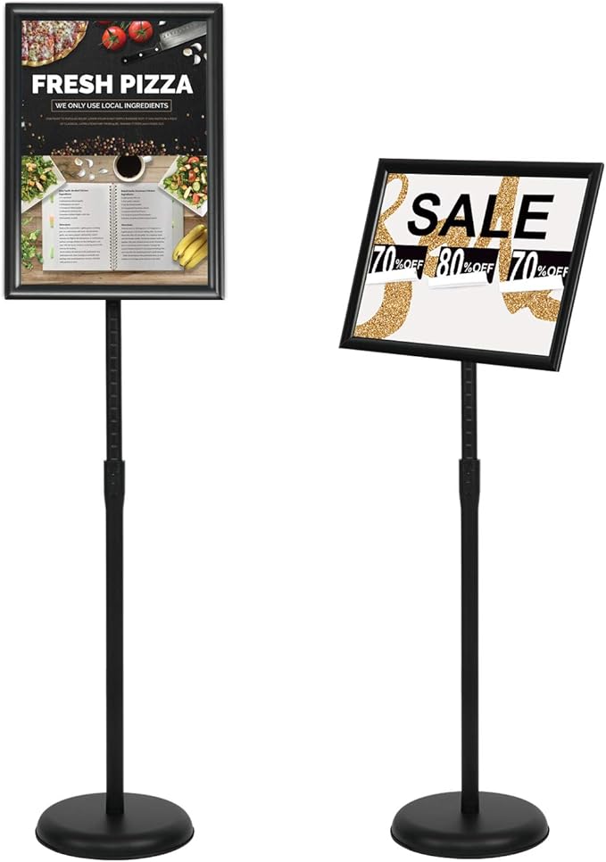 11 x 17 Inch Adjustable Pedestal Sign Holder Poster Stand, Heavy Duty Floor - Image 9