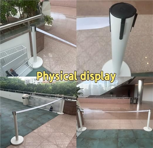 VIP Crowd Control Retractable Belt Stanchion Queue Safe Barrier, 35in Crowd - Image 7