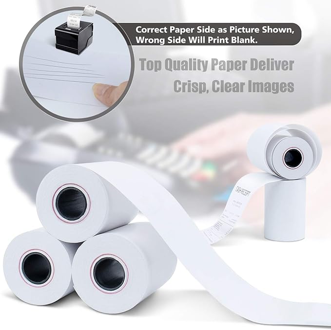 Azure Zone, Thermal Paper 2-1/4 X 50ft 200 Rolls, Fits Most POS Machines and - Image 7