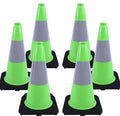 BESEA 6Pack 18" inch Traffic Cones Green Safety Cones PVC Construction Cones by BeSea