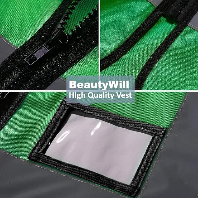 BeautyWill Custom Logo Safety Vest Class2 High Visibility Reflective Vest - Image 4