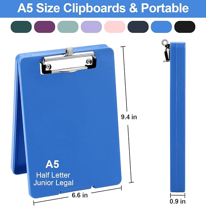 Small Clipboard with Storage, A5 Clipboards with Pen Holder, Half Letter Clip - Image 2