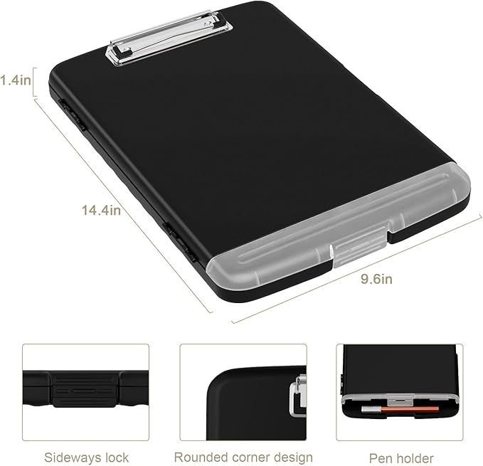 Piasoenc Clipboard with Storage, 8.5 x 11 Organization Box with Pen Holder and - Image 3
