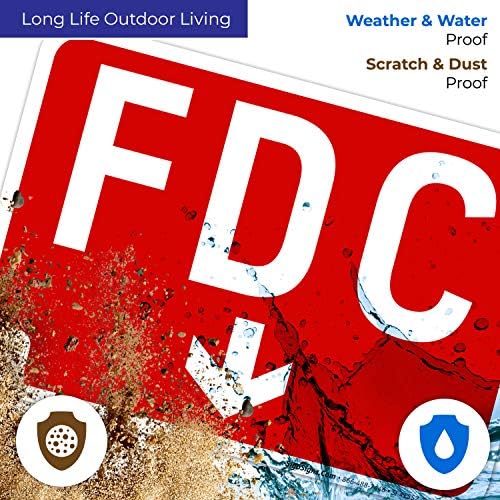 FDC Down Arrow Sign, Red Background, - Image 5