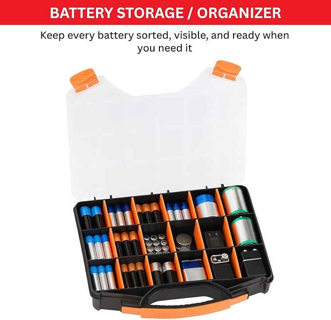 Andalus Tools Organizer Box, Small Parts Storage 18-Compartment Portable - Image 7