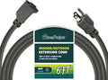 6 FT 12 Gauge Extension Cord Outdoor, Heavy Duty Weatherproof & Flame Retardant by GreenProsper