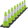 Fluorescent Orange/Green PVC Traffic Cones, Heavy Black Base Parking Lot Cone by OranLite