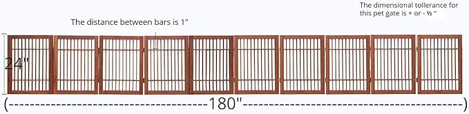 Urnporium Pet Dog Gate Strong and Durable Freestanding Folding Acacia Hardwood - Image 3