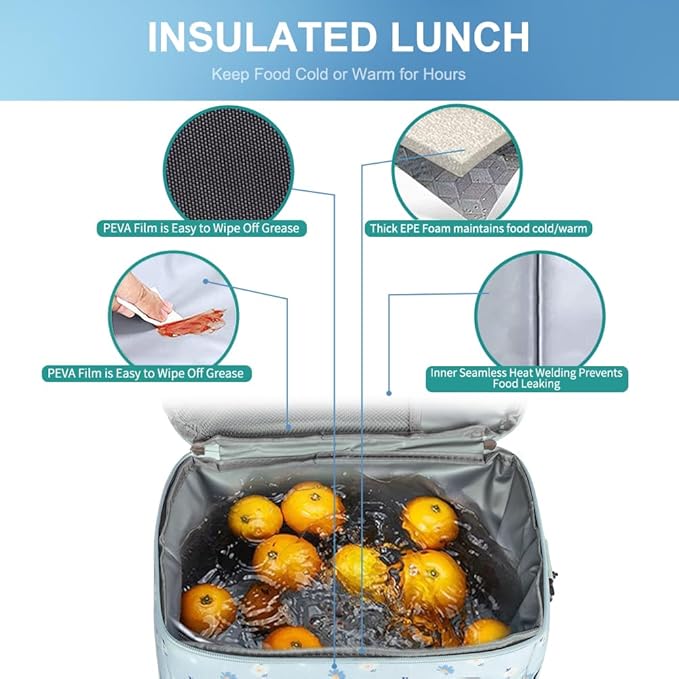 Iknoe Large Cooler Bag Collapsible 24 Can Insulated Bags Leakproof Lunch Cooler - Image 2