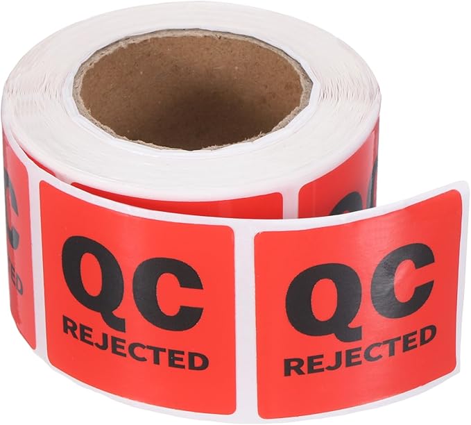 PATIKIL 360 Pcs 1 Roll QC Rejected Labels, 1.5 Inch Square Inventory Control by PATIKIL