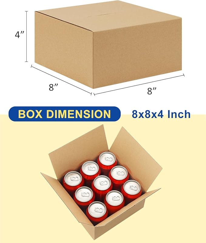 40-Pack-Small-Shipping-Boxes-8x8x4, - Image 2