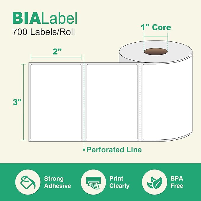 12 Rolls 3" X 2" Barcode Labels, 700/Roll - Image 2