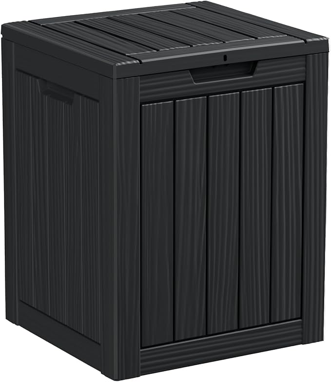 28 Gallon Resin Deck Box, Lockable Patio Outdoor Storage Box by OutdoorLivingPerfected