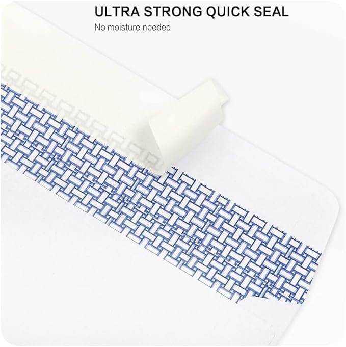 100 Pack #10 Double Window Security Self-Seal Envelopes - Image 6