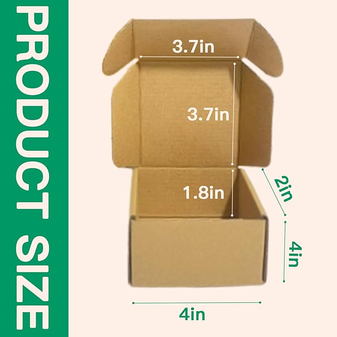 4x4x2 Inch Small Shipping Boxes Pack of 100 - Image 3