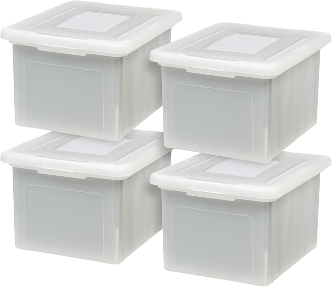 IRIS USA File Box, Plastic File Organizer by IRISUSA