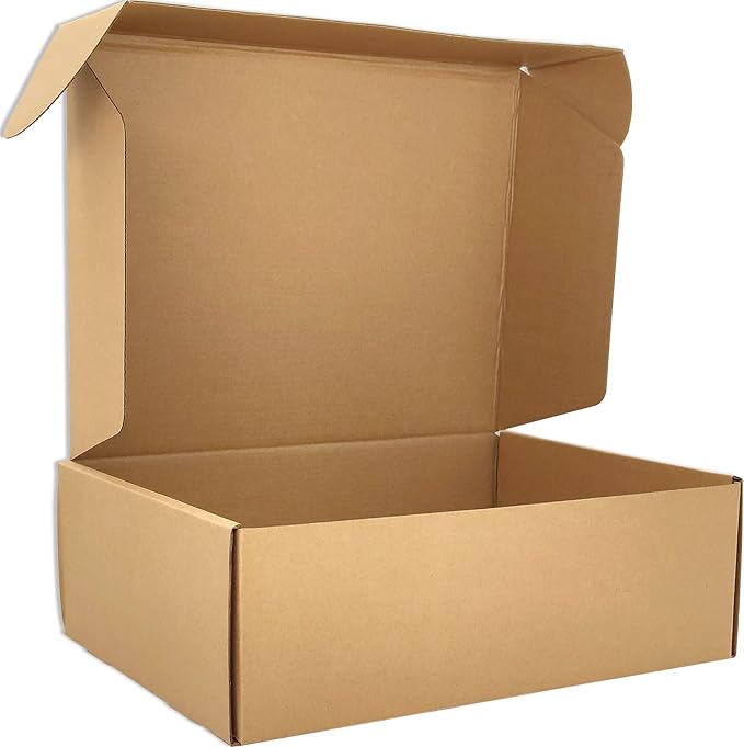 Brown Shipping Boxes for Small Business Pack of 20-12x8x3 inches Cardboard by Lmuze