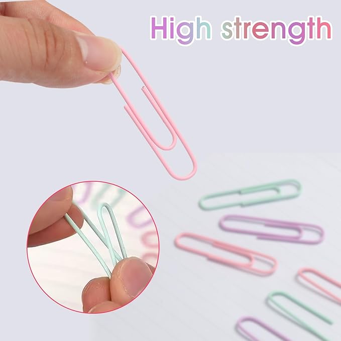 Pastel Jumbo Paper Clips, School and Office Use - Image 5