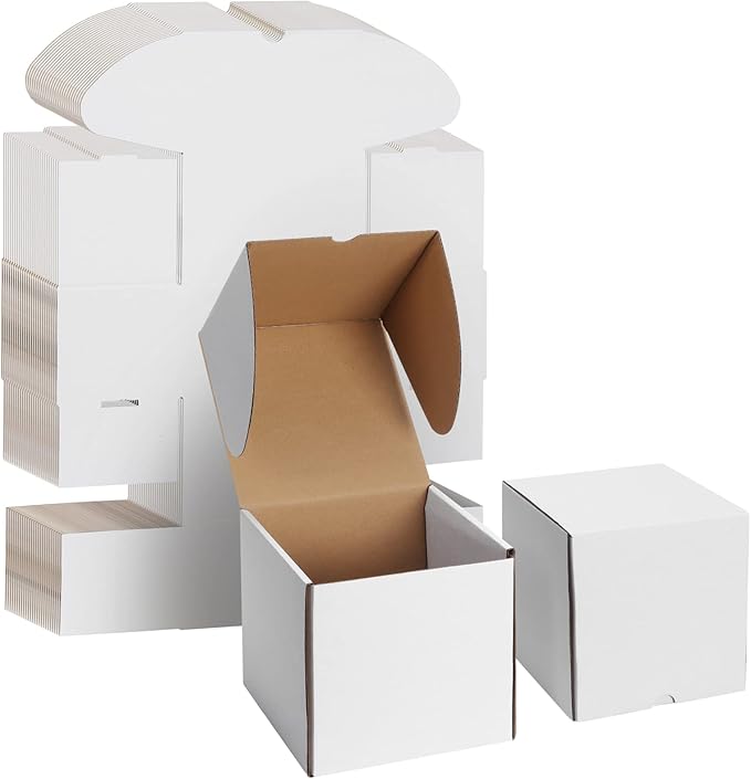 WIFTREY 6x6x6 White Shipping Boxes 20 Pack by WIFTREY