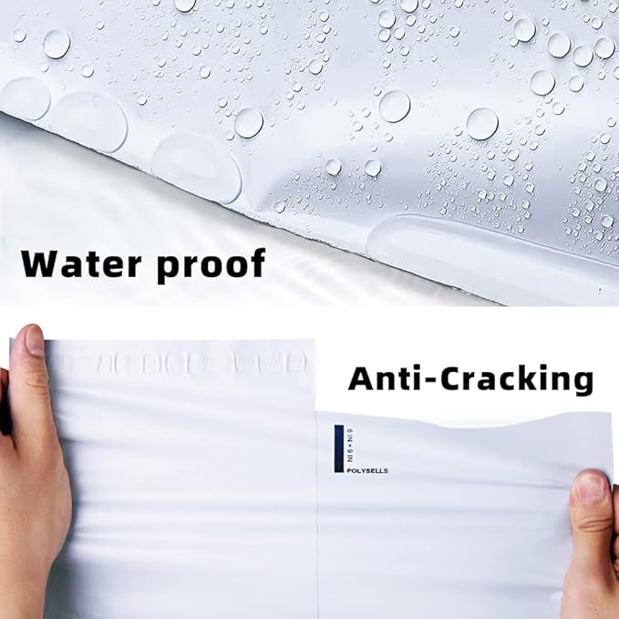 POLYSELLS 200 pcs 6x9 Inches White Poly Mailers Shipping Envelopes, Strong - Image 4
