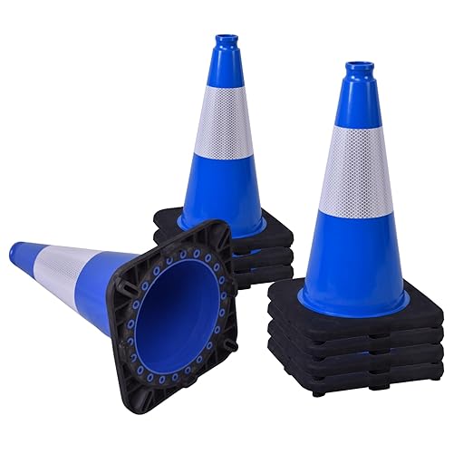 8 Pack 18 Inch Blue Durable Training Cones by OranclUS