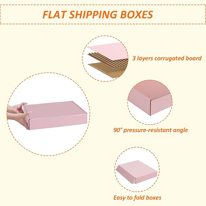 HORLIMER 11x8x2 inches Shipping Boxes Set of 25, Small Business - Image 3