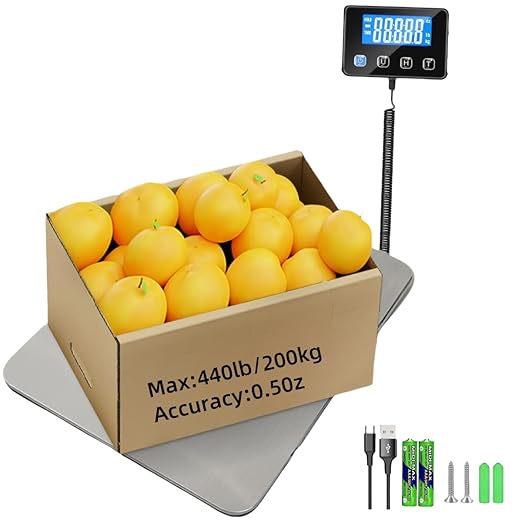 Shipping Scale, 440 LB Heavy Duty Postal Scale by Bahilok