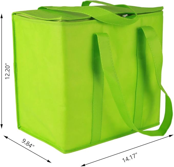 Ezek Reusable Insulated Grocery Bags in Green, Stand Upright, Double The Sturdy - Image 5