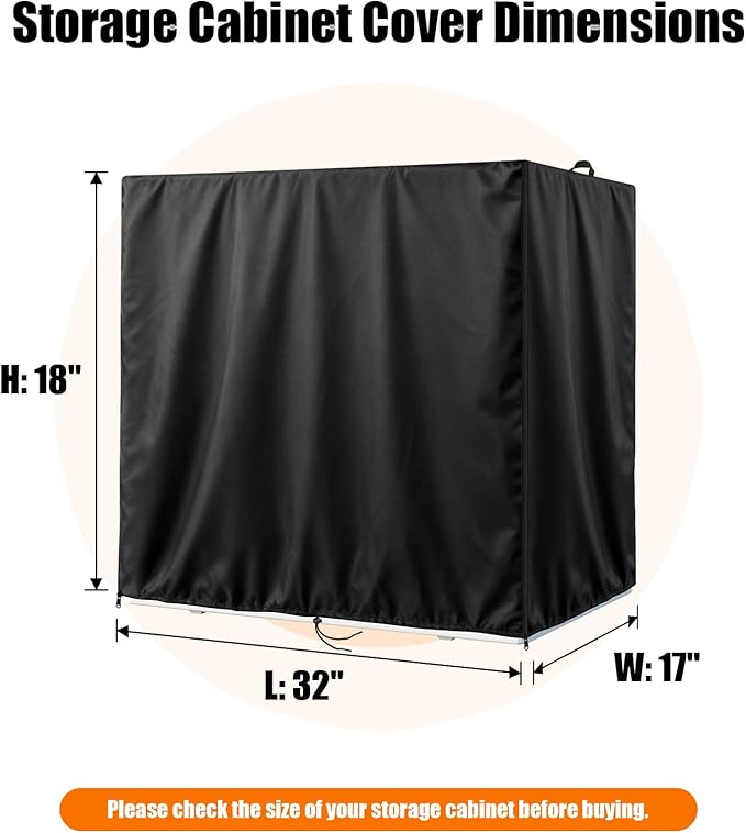 Kasla Storage Cabinet Cover, Outdoor Chest Storage Waterproof Cover, - Image 2