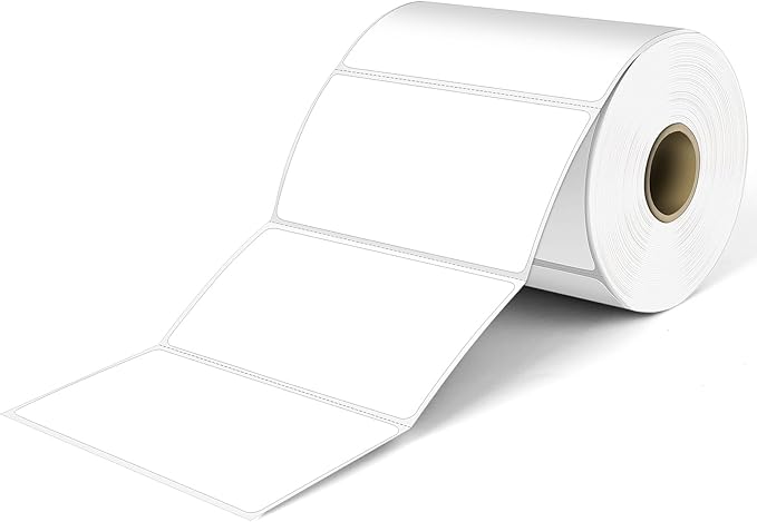L LIKED 4" x 2" Direct Thermal Labels, Permanent Adhesive Barcode Shipping by LLIKED
