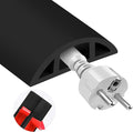 MYFAMIREA 5FT Floor Cord Cover for Wire Self Adhesive Cable Cavity Management by MYFAMIREA