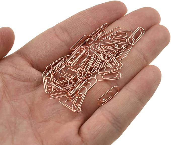 HAHIYO Paper Clips Sturdy 0.59 inches Length 50 Pack Mini Paperclips Heavy Duty by HAHIYO