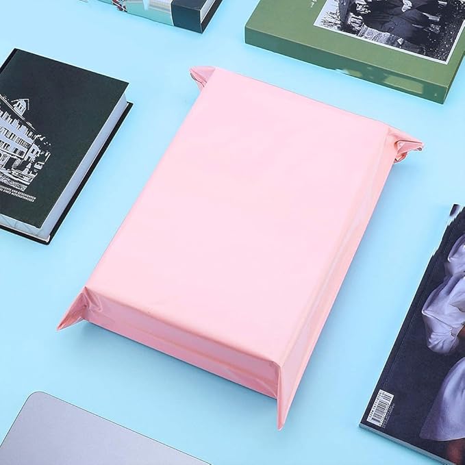 50 Pack Pink Poly Mailers, 10. 2x6. 7 Inches Plastic Self-adhesive Shipping Bags - Image 7
