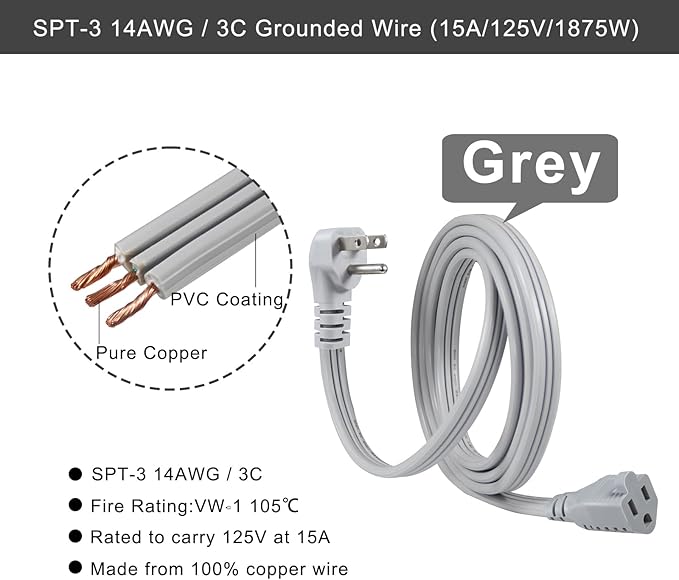 KUNCAN Appliance Power Extension Cord - Image 4