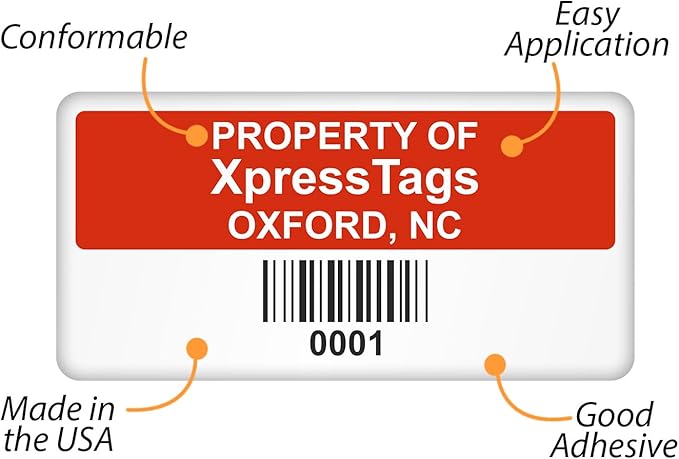XpressTags 0.75"x1.5" Sequentially Custom Asset Barcoded Labels - Image 7