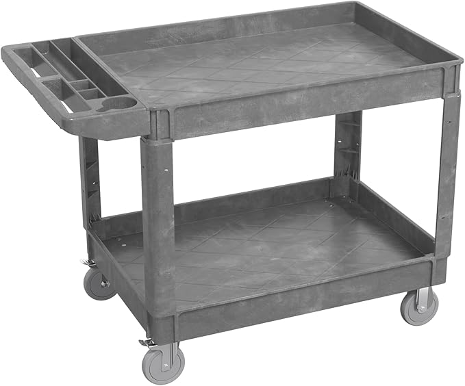 550LBS Utility Cart, 2-Tier 46x25 Inch Utility Cart by Unknown