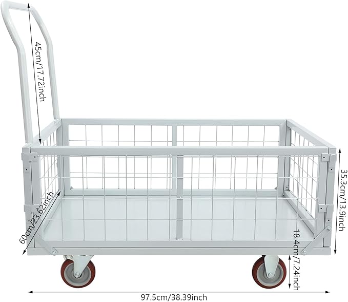 4-in-1 Platform Truck Foldable Push Cartplatform Truck - Image 2