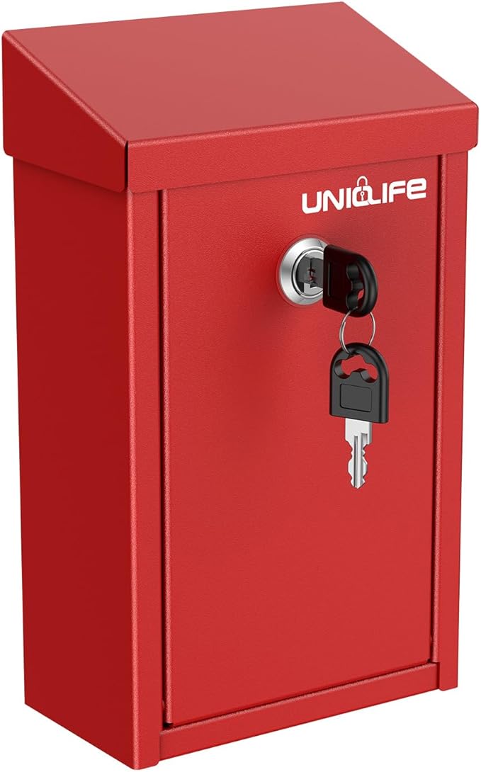 Uniclife Key Drop Box for Outside, Safe Suggestion Box, Wall Mounted Mailbox by UnicLife