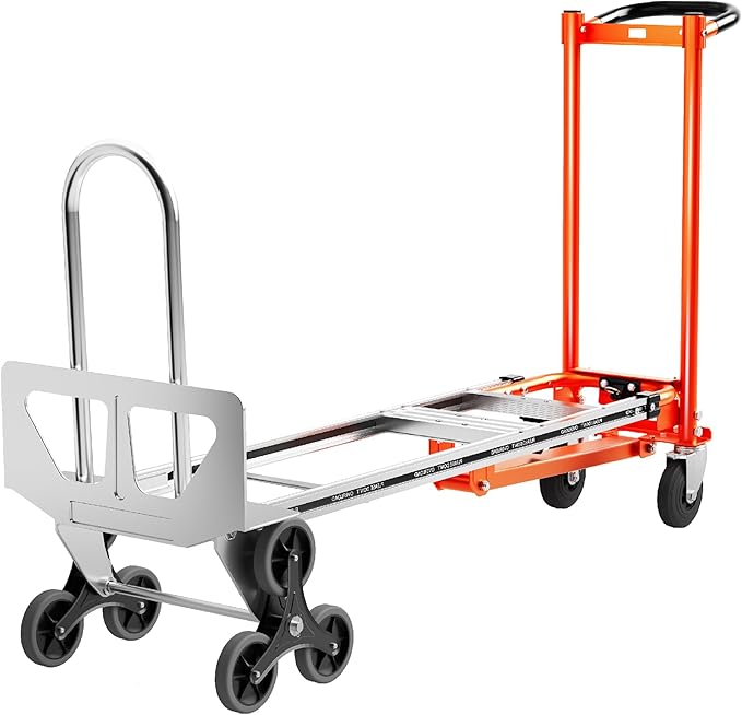 4 in 1 Industrial Convertible Stair Climbing Cart 1000 LBS Capacity, Heavy Duty - Image 9