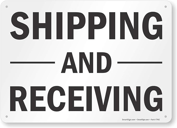 SmartSign "Shipping And Receiving" Sign | 10" x 14" Plastic by SmartSign
