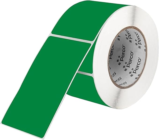 Perco Green Labels 3x5 Inch 500 Stickers/Roll by Perco