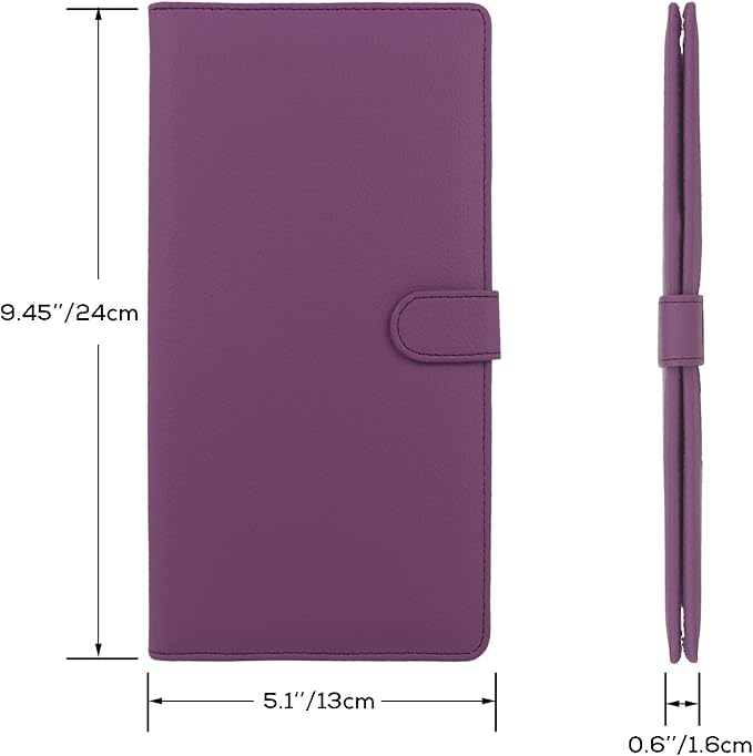 Car Registration and Insurance Holder, Leather Magnetic Shut Vehicle Glove Box - Image 4