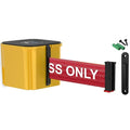 WM412 Retractable Belt Wall Mounted Yellow Crowd Control Barrier and Receiving by Visiontron