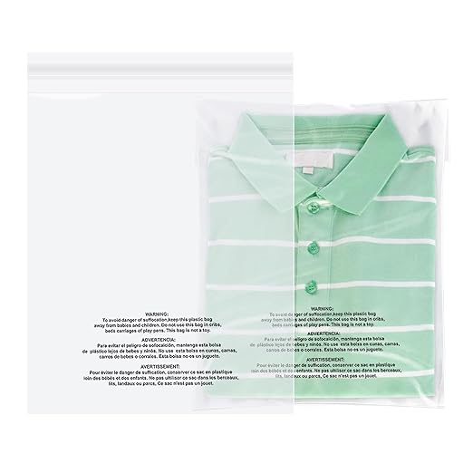 iMailer - 100 Count - 9" x 12" Clear Plastic Poly Bags by iMailer